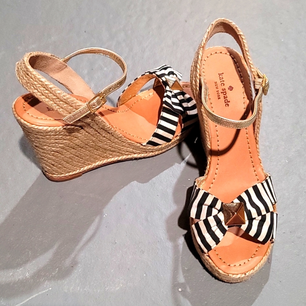 Kate Spade Espadrille Bow Wedges